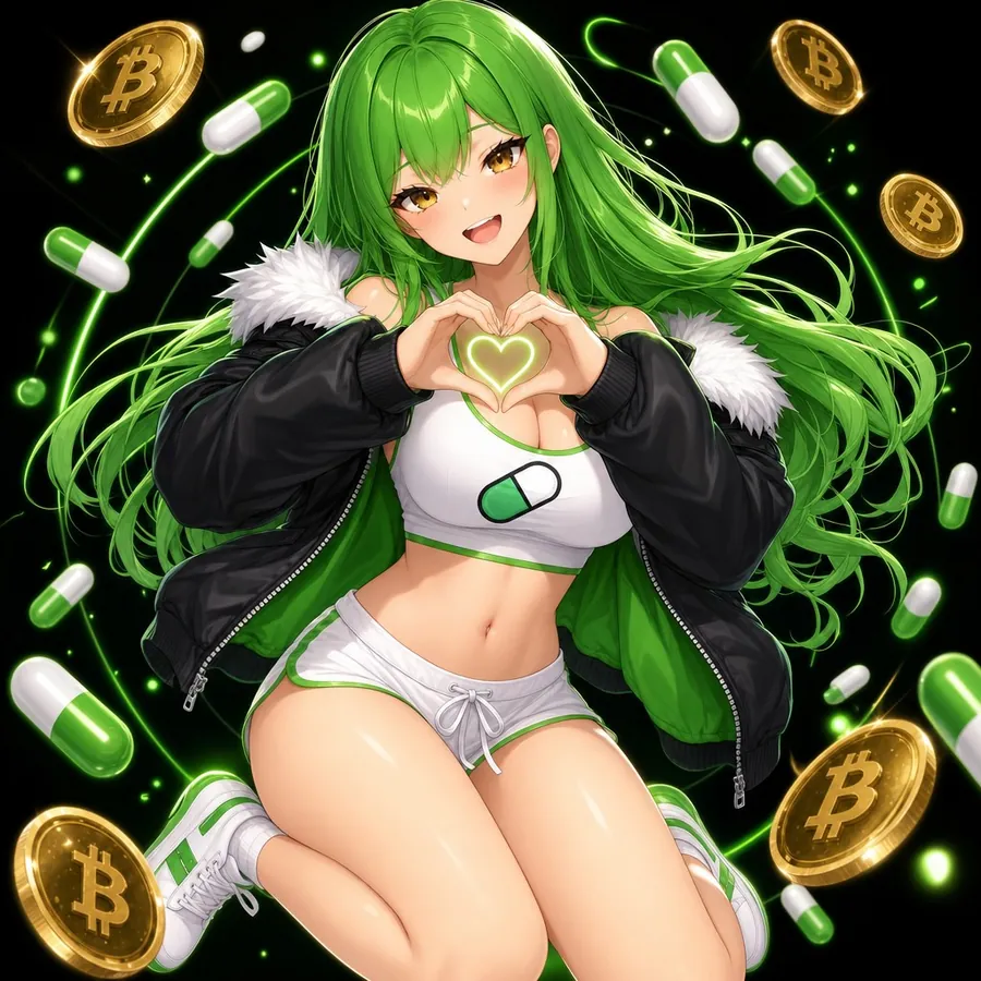 The $PUMP girl making a heart with her hands